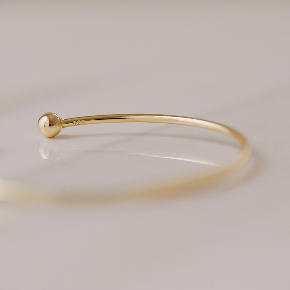 Dainty Ball Bracelet | 14k Gold Plated - Picture 4 of 11